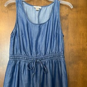 EUC Loft Lyocell Summer Drawstring Belt Dress size MP